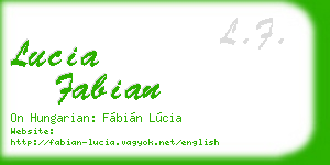 lucia fabian business card
