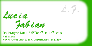 lucia fabian business card